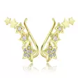 Hopeiset kullatut kiipijä korvakorut tähdet - Hopeakorut - HME987 - 1