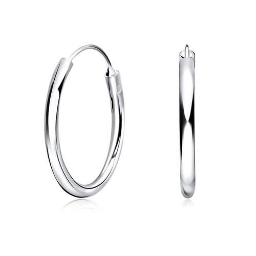 Hopeiset korvarenkaat 2,0 mm monia kokoja - Hopeakorut - HME457 - 1