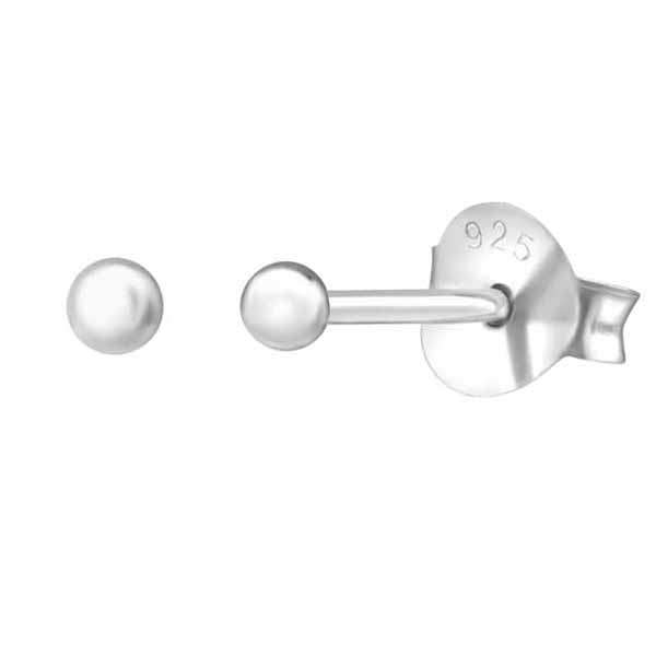 Hopeiset pallokorvakorut 2 mm - Hopeakorut - HME027 - 1