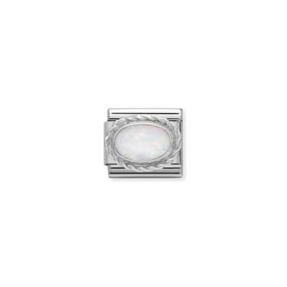 Nomination Classic Silvershine Valkoinen Opaali - Muotikorut - 33050307 - 2