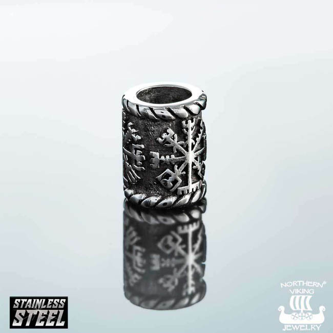 Northern Viking Jewelry Vegvisir Partakoru - Teräskorut - NVJHE007 - 1