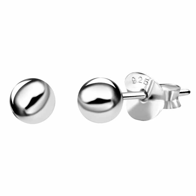 Pallokorvakorut hopeaa 4 mm - Hopeakorut - HME487 - 1