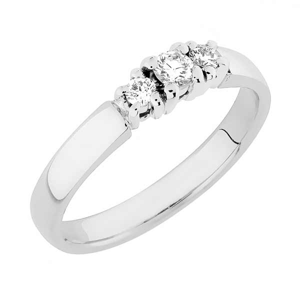 Sandberg Aamukaste Timanttisormus 0,17 ct V-30w - Sivukivisormukset - V-30w-017 - 1