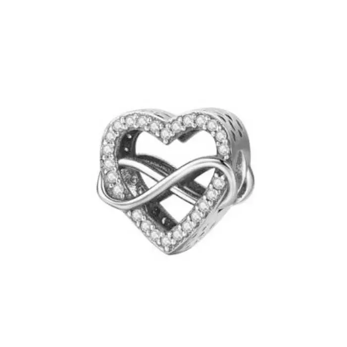 Charmiella hopeahela sydän ja äärettömy - Hopeakorut - PA-007 - 1