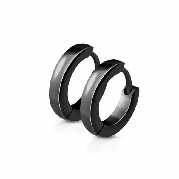 Mustat korvarenkaat teräs 2,5 x 13 mm - Teräskorut - HME1157 - 1