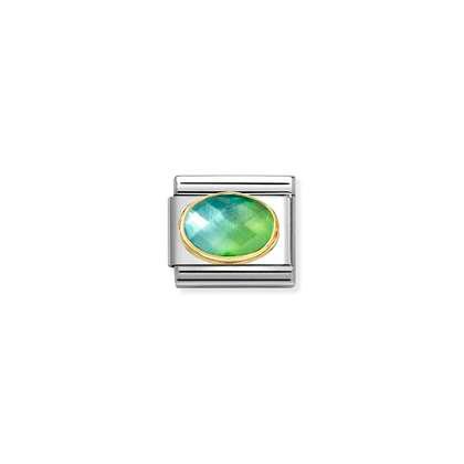 Nomination Classic Ovaali kivi blue green - Muotikorut - 030612037 - 1