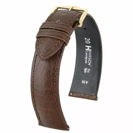 Hirsch Camelgrain nahkaranneke ruskea L - Kellon rannekkeet - 01009015-1-18 - 1