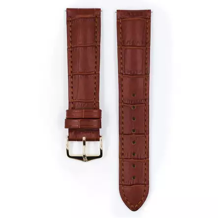 Hirsch Duke nahkaranneke ruskea XL - Kellon rannekkeet - 01028270-2-18 - 2