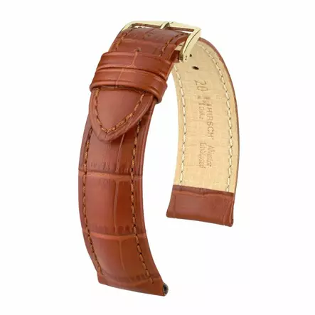 Hirsch Duke ruskea nahkaranneke ruskea M 18 mm - Kellon rannekkeet - 01028170NQ-1-18 - 1