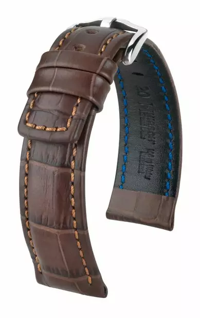 Hirsch Grand Duke nahkaranneke ruskea L - Nahkarannekkeet - 02528010-2-18 - 1