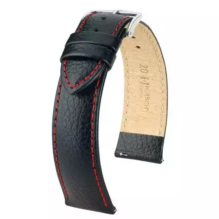 Hirsch Kansas nahkaranneke musta L - Kellon rannekkeet - 01502051-2-18 - 1