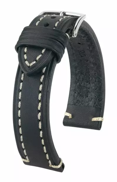 Hirsch Liberty nahkaranneke musta L - Kellon rannekkeet - 10900250-2-18 - 1