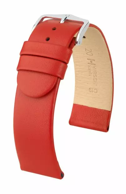 Hirsch Scandic nahkaranneke punainen M - Kellon rannekkeet - 17852020-2-18 - 1