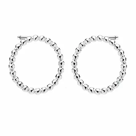 Hopeakorvakorut renkaat palloilla - Hopeakorut - HME558 - 1