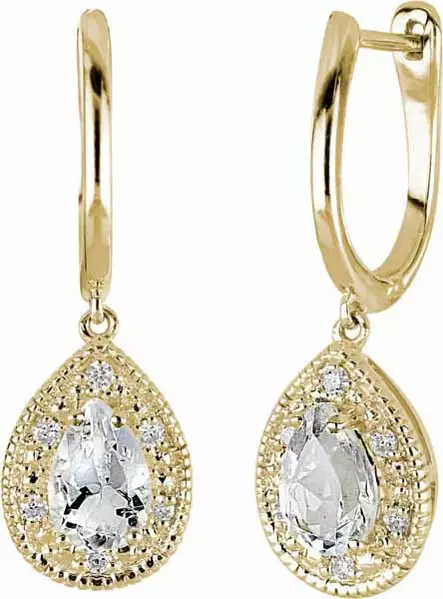 Kohinoor Timanttikorvakorut Topaasilla - Timanttikorut - 143-447T-08 - 1