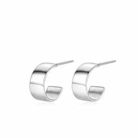 Hopeiset korvarenkaat 5 x 10 mm - Hopeakorut - HME1248 - 1