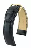 Hirsch Ascot nahkaranneke musta L 18 mm - Kellon rannekkeet - 01575050-1-18 - 1