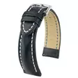 Hirsch Heavy Calf nahkaranneke musta L - Kellon rannekkeet - 01475050-2-18 - 1
