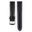 Hirsch Heavy Calf nahkaranneke musta L - Kellon rannekkeet - 01475050-2-18 - 2