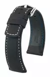 Hirsch Mariner nahkaranneke musta L - Kellon rannekkeet - 14502150-2-18 - 1