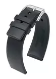 Hirsch Pure Caoutchouc kumiranneke musta L - Kellon rannekkeet - 40538850-2-18 - 1
