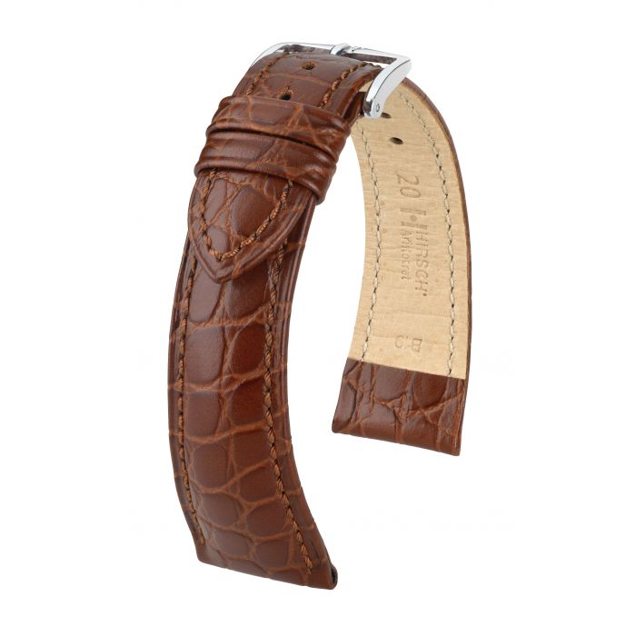 Hirsch Aristocrat nahkaranneke ruskea L - Kellon rannekkeet - 03828010-2-18 - 1