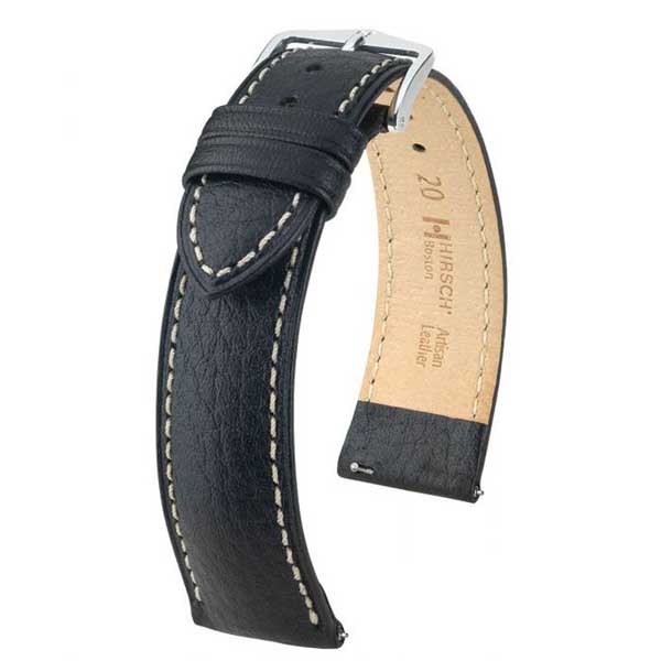 Hirsch Boston nahkaranneke musta L - Kellon rannekkeet - 01302050-2-18 - 1