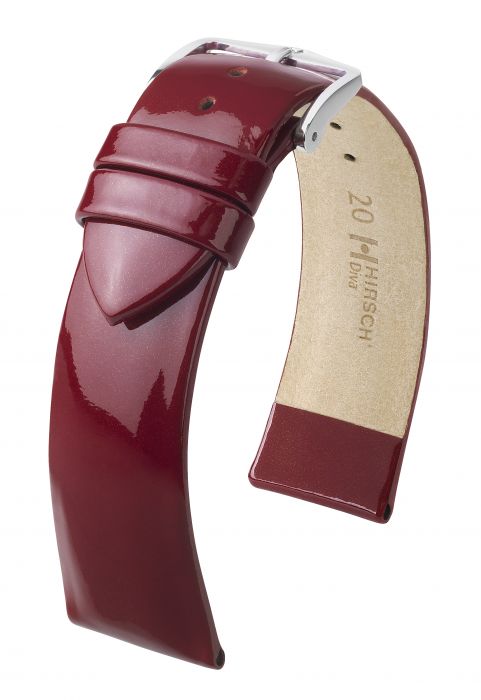 Hirsch Diva nahkaranneke burgundinpunainen M - Kellon rannekkeet - 01536160-2-18 - 1