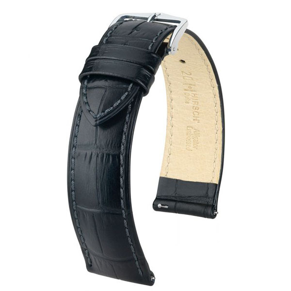 Hirsch Duke Nahkaranneke Musta L - Kellon rannekkeet - 01028050-2-18 - 1