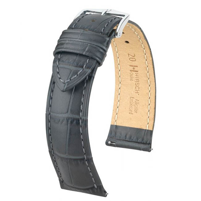 Hirsch Duke nahkaranneke harmaa L - Kellon rannekkeet - 01028030-2-18 - 1