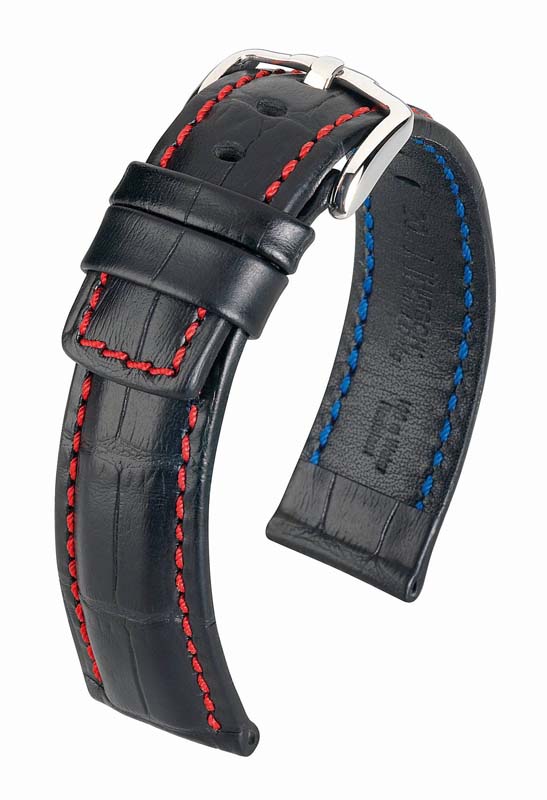Hirsch Grand Duke nahkaranneke musta L - Kellon rannekkeet - 02528050-2-18 - 1