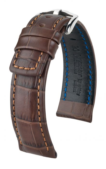 Hirsch Grand Duke nahkaranneke ruskea L - Nahkarannekkeet - 02528010-2-18 - 1