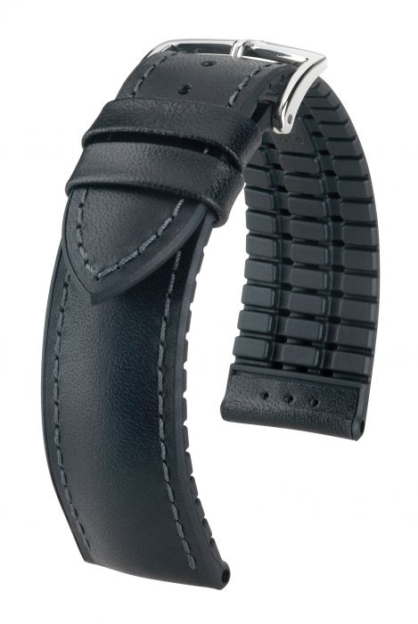 Hirsch James nahkaranneke musta L 18 mm - Kellon rannekkeet - 0925002050-2-18 - 1