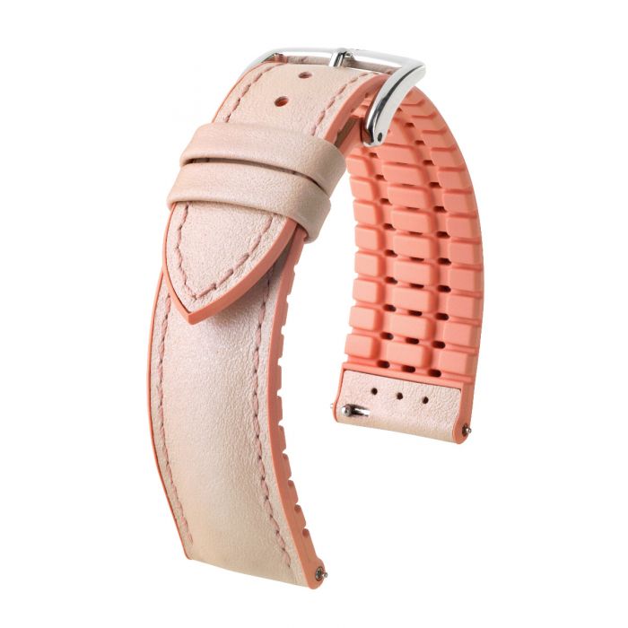 Hirsch Lindsey nahkaranneke beige/roosa M 18 mm - Kellon rannekkeet - 0922302122-2-18 - 1