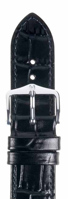 Hirsch Lousianalook nahkaranneke musta M - Kellon rannekkeet - 03427150-2-28 - 1
