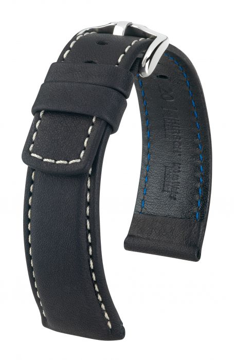 Hirsch Mariner nahkaranneke musta L - Kellon rannekkeet - 14502150-2-18 - 1