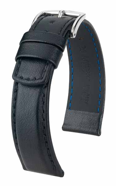 Hirsch Runner nahkaranneke musta L - Kellon rannekkeet - 04002050-2-18 - 1