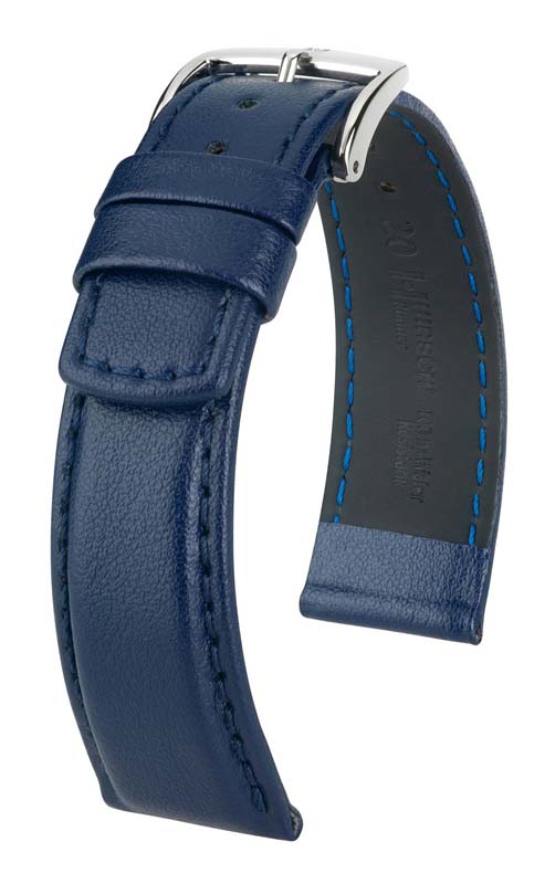 Hirsch Runner nahkaranneke sininen L - Kellon rannekkeet - 04002080-2-18 - 1