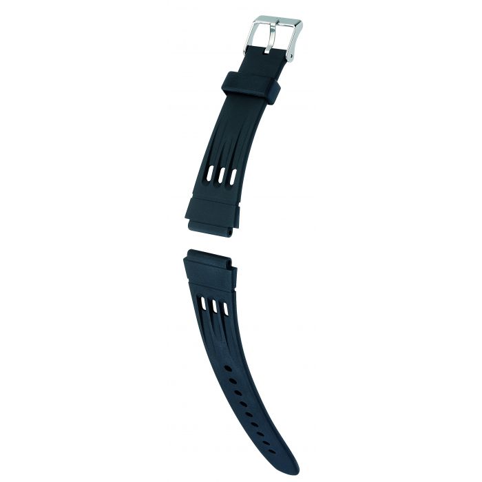 Hirsch Space kellonranneke musta L 18 mm - Kellon rannekkeet - 40248850-2-18 - 1