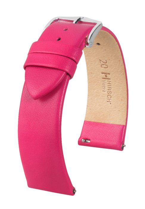 Hirsch Viazza nahkaranneke pinkki M - Kellon rannekkeet - 03920125-2-18 - 1