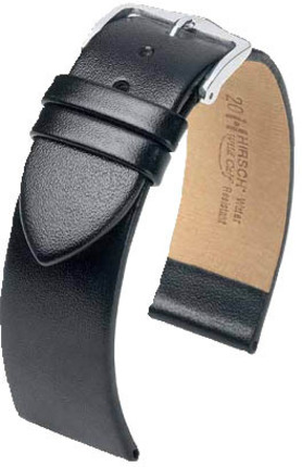 Hirsch Wild Calf nahkaranneke musta L - Kellon rannekkeet - 13600250-1-08 - 2