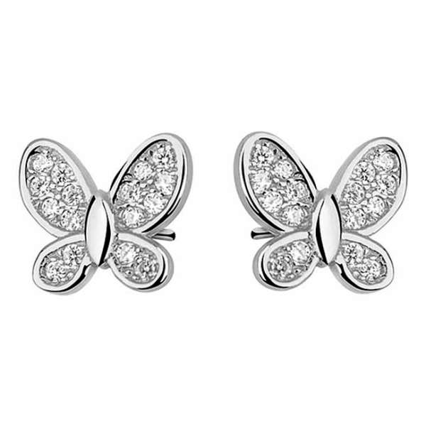 Hopeakorvakorut perhonen zirkoneilla - Hopeakorut - HME378 - 1