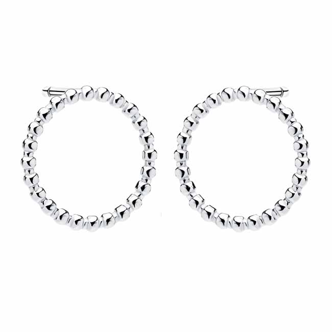 Hopeakorvakorut renkaat palloilla - Hopeakorut - HME558 - 1