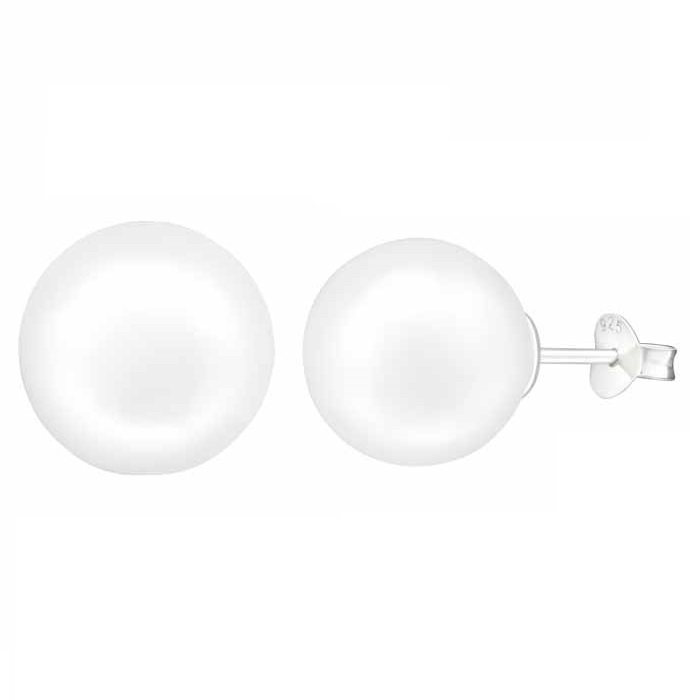 Hopeiset helmikorvakorut lasihelmi - Hopeakorut - HME608 - 1