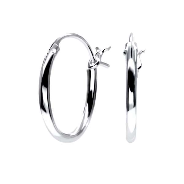 Hopeiset korvarenkaat 14 mm - Hopeakorut - HME468 - 1