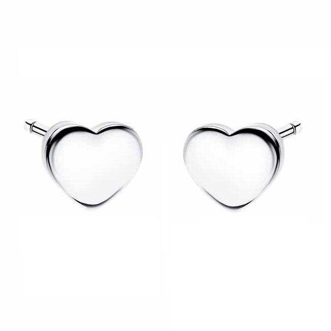 Hopeiset sydänkorvakorut - Hopeakorut - HME568 - 1