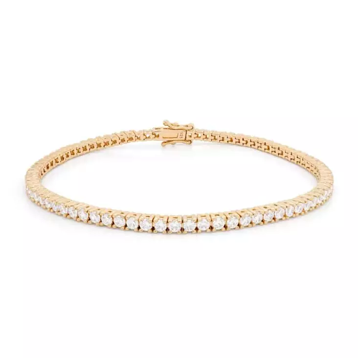 Marmara Sterling kullattu rannekoru zirkoneilla KV856YG - Hopeakorut - KV856YG-18 - 1