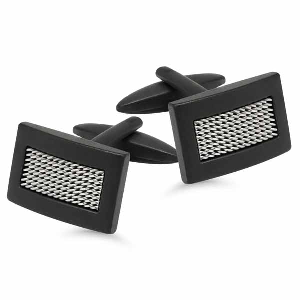 Mustat kalvosinnapit teräs - Teräskorut - SSC-4548 - 1