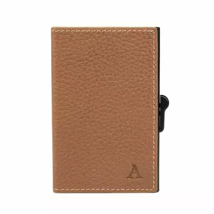 Aarni alumiininen korttikotelo hirvennahka konjakki - Lompakot ja korttikotelot - 6430066272099 - 2