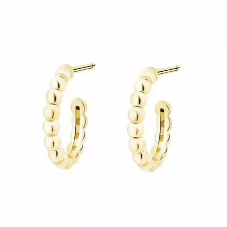 Kullatut hopeakorvarenkaat pallot - Hopeakorut - HME359 - 1